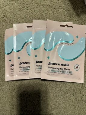 grace & stella Pink and Light Blue Illuminating Under-Eye Masks